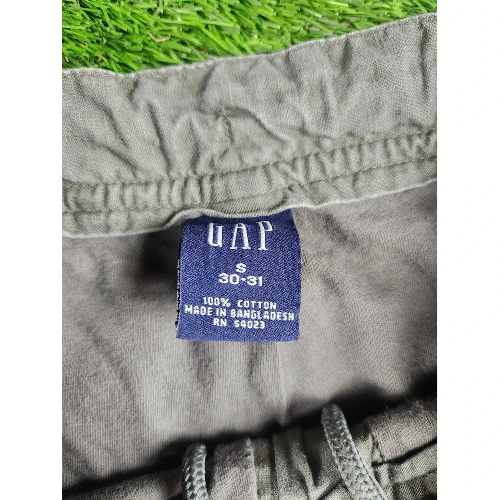 Gap Pants Mens 32x31 Gray Chino Elastic Waist Relaxed Straight Leg Casual Cotton